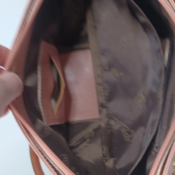 Valentina Italian leather dusty rose handbag - Picture 5 of 6